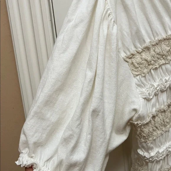 Free People Moxey puff sleeve M - Picture 5 of 9